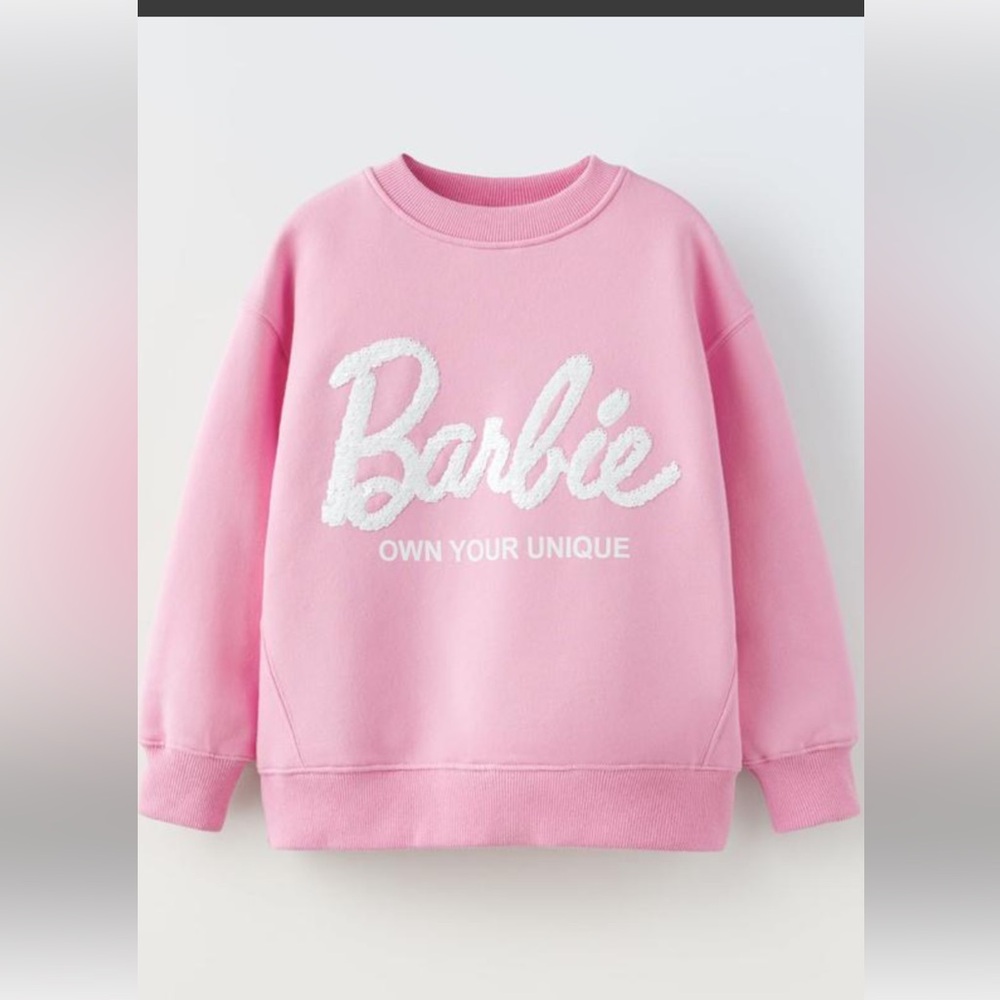 Zara Barbie sequined Sweatshirt size 6/7